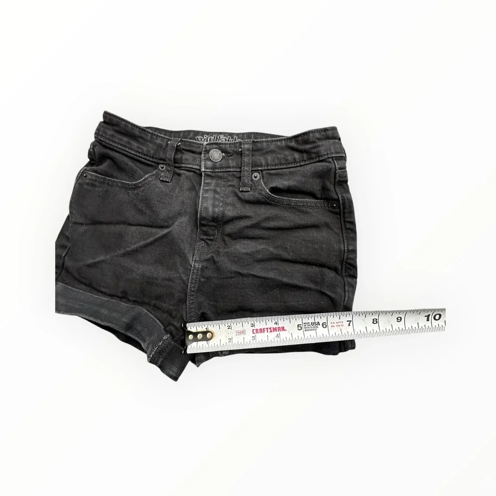 Wild‎ Fable Denim Shorts Womens 00/24R Black High Rise Cuffed Stretch 5-Pocket